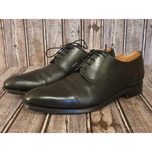Sz 10 UK/ 11 US Finsbury Elvis Black Leather Derby Goodyear Welt Oxford Shoes